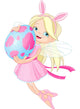Cute Fairy Flying With Easter Egg Wall Decal