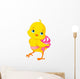Chick with Bow Wall Decal