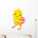 Chick with bow Wall Decal