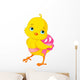 Chick with bow Wall Decal
