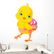 Chick with bow Wall Decal