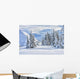 Snowy Forest Landscape Wall Decal