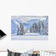 Snowy Forest Landscape Wall Decal