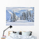 Snowy Forest Landscape Wall Decal