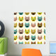 Seamless Hipster Mustache Cats Wall Decal