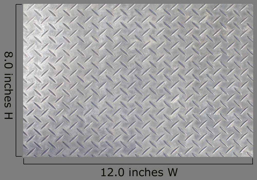 Gray Colored Diamond Plate Wall Decal