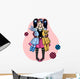 Emo Girl with Toys Wall Decal