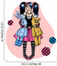 Emo Girl with Toys Wall Decal