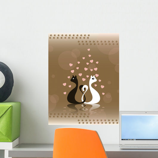 Cats Card Wall Mural
