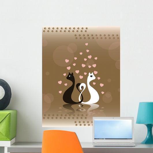 Cats Card Wall Mural