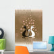 Cats Card Wall Mural