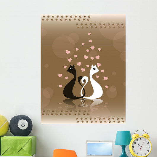 Cats Card Wall Mural
