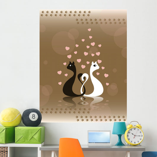 Cats Card Wall Mural