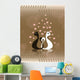 Cats Card Wall Mural