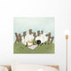 Ovejas Leyendo Wall Decal