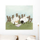 Ovejas Leyendo Wall Decal