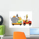 Car with Happy Animals Wall Mural