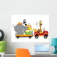 Car with Happy Animals Wall Mural