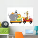 Car with Happy Animals Wall Mural