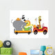 Car with Happy Animals Wall Mural