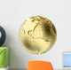 Earth Gold Metal White Wall Decal