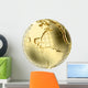 Earth Gold Metal White Wall Decal