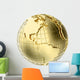 Earth Gold Metal White Wall Decal