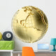 Earth Gold Metal White Wall Decal