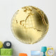 Earth Gold Metal White Wall Decal