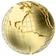 Earth Gold Metal White Wall Decal