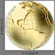 Earth Gold Metal White Wall Decal