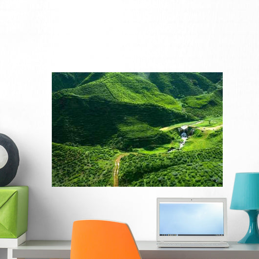 Tea Plantation Malaysia Wall Decal