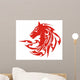 Tribal Flaming Horse Head Symbol Vector Wall Decal