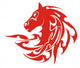 Tribal Flaming Horse Head Symbol Vector Wall Decal