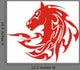 Tribal Flaming Horse Head Symbol Vector Wall Decal