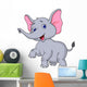 Elephant cartoon dancing Wall Decal