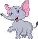 Elephant cartoon dancing Wall Decal