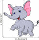 Elephant cartoon dancing Wall Decal