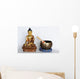 Buddha with Singing Bowl Wall Decal