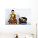 Buddha with Singing Bowl Wall Decal