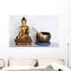 Buddha with Singing Bowl Wall Decal