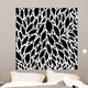 Black and White Leaves Wall Decal
