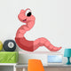 Cartoon worm Wall Decal