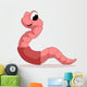 Cartoon worm Wall Decal