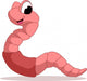 Cartoon worm Wall Decal