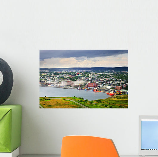 Cityscape of Saint John's from Signal Hill Wall Mural