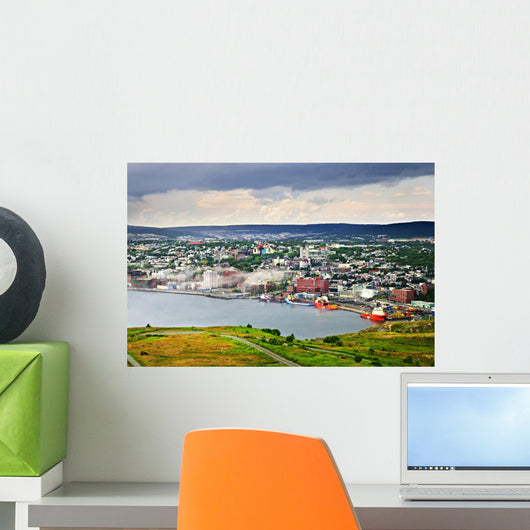 Cityscape of Saint John's from Signal Hill Wall Mural