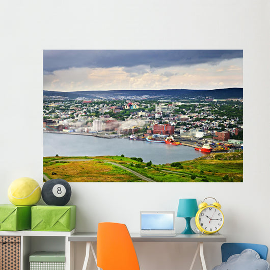 Cityscape of Saint John's from Signal Hill Wall Mural