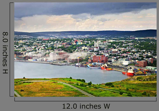 Cityscape of Saint John's from Signal Hill Wall Mural
