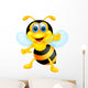 Funny bee cartoon waving Wall Decal